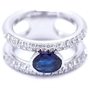 Diamonds and Sapphire Ring - Autre Marque
