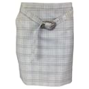 Magda Butrym Grey Plaid Lambswool Skirt - Autre Marque