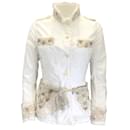 Jaqueta de tecido técnico embelezado branco Ermanno Scervino - Autre Marque