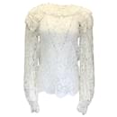 Chanel White Long Sleeved Lace Blouse - Autre Marque