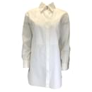 Chanel White Long Sleeved Button-down Cotton Shirt - Autre Marque