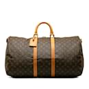 Braunes Louis Vuitton-Monogramm Keepall Bandouliere 55 Reisetasche