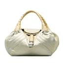 Silver Fendi Leather Spy Handbag
