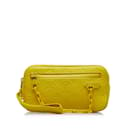 Yellow Louis Vuitton Monogram Taurillon Pochette Volga Clutch Bag
