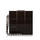 Black Chanel Lucite Minaudiere Perspex Clutch Bag