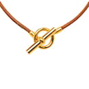 Brown Hermes Grennan Choker Costume Necklace - Hermès