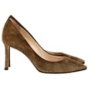 Jimmy Choo Love Pumps in Olive Suede