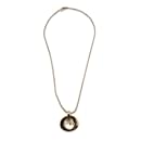 Vintage Gold Metal Logo Dangling Letters Necklace - Christian Dior