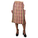 Multicoloured tweed checkered midi skirt - size UK 12 - Gucci