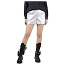 Silbermetallic-Shorts – Größe UK 12 - Chanel