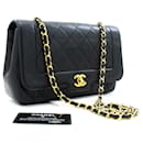 CHANEL Vintage Medium Chain Shoulder Bag Black Lambskin Quilted - Chanel