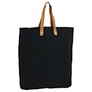 HERMES Amedaba GM Tote Bag Canvas Black Auth bs10817 - Hermès