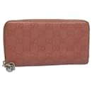 GUCCI GG Canvas Guccissima Long Wallet Pink 233025 Auth ep2769