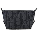 Black Maxi Dior Oblique Jacquard Toiletry Bag
