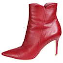 Red leather ankle boots - size EU 37 - Gianvito Rossi