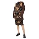 Brown Argyle knit cardigan and skirt set - size M - Burberry