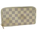 Carteira LOUIS VUITTON Damier Azur Zippy Carteira Longa N63503 LV Auth th4393 - Louis Vuitton