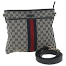 GUCCI GG Canvas Sherry Line Shoulder Bag Red Navy 388926 auth 60317 - Gucci