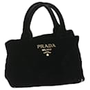 PRADA Canapa PM Hand Bag Velor Black Auth ep2639 - Prada