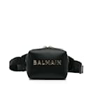 Black Balmain Leather Belt Bag