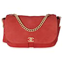 Chanel Red Suede Paris In Rome Messenger Bag