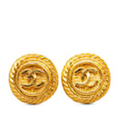 Round CC Clip On Earrings - Chanel