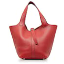 Hermes Red Clemence Picotin 18 PM - Hermès