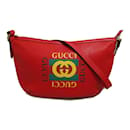 Halbmond-Schultertasche mit Logo-Print 523588 - Gucci