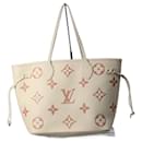 Cream Neverfull monogram Empreinte leather MM tote bag - Louis Vuitton