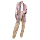 Pink zigzag pattern wool-blend cardigan - size L - Missoni