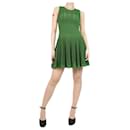 Mini vestido verde sem mangas com franzido - tamanho UK 10 - Alaïa