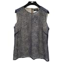Chanel Navy Lace Camellia Tank Top