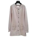 Chanel Pink Cashmere CC Heart Buttons Cardigan