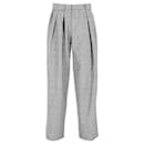 Emporio Armani Houndstooth Trousers in Grey Wool - Giorgio Armani