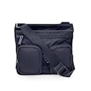Black Nylon Canvas lined Pockets Crossbody Messenger Bag - Prada