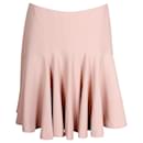 Alexander McQueen Crepe Ruffle Mini Skirt in Pastel Pink Acetate - Alexander Mcqueen
