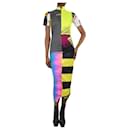 Multicoloured reconstructed cycling jersey dress - size XS - Autre Marque