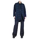 Blue checkered wool-blend coat - size UK 8 - Isabel Marant Etoile