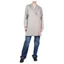 Grey double-breasted wool coat - size UK 12 - Autre Marque