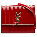 Saint Laurent Red Patent Vicky Crossbody Bag