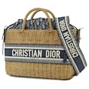 Dior Brown Oblique Wicker Basket Bag