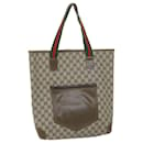 GUCCI GG Supreme Web Sherry Line Tote Bag Beige Red Green 001 20 312 Auth ep2718 - Gucci