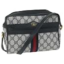 GUCCI GG Supreme Sherry Line Shoulder Bag Red Navy 56 02 004 auth 61931 - Gucci