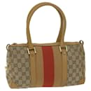 GUCCI GG Canvas Sherry Line Hand Bag Beige Red Brown 000 0851 auth 61421 - Gucci