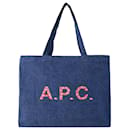 Bolsa de compras Diane - A.P.C. - Algodão - Jeans Azul - Apc