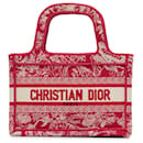 Mini borsa per libri ricamata rossa Dior