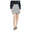 Black check wool-blend skirt - size UK 10 - Miu Miu