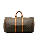 Braunes Louis Vuitton-Monogramm-Keepall 55 Reisetasche