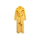 Abrigo de piel sintética amarillo Maison Atia Genevieve Talla 1 - Autre Marque