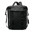 Black Dior Safari Zip Oblique Canvas Backpack
